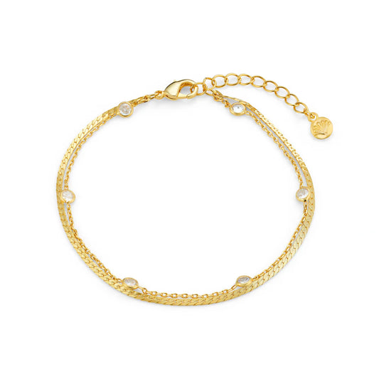 Orelia Crystal & Snake Bracelet