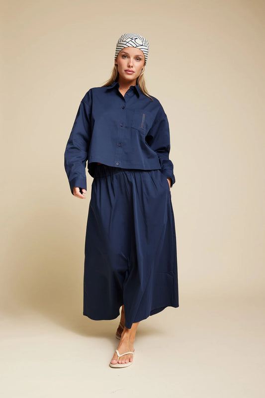 Line of Oslo Solid Skirt Blue