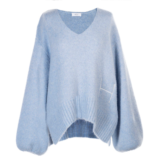 Hést Sofie V-neck Sweater Light Blue