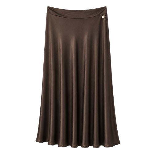 Rah Oslo Satin Bias Cut Skirt Moro