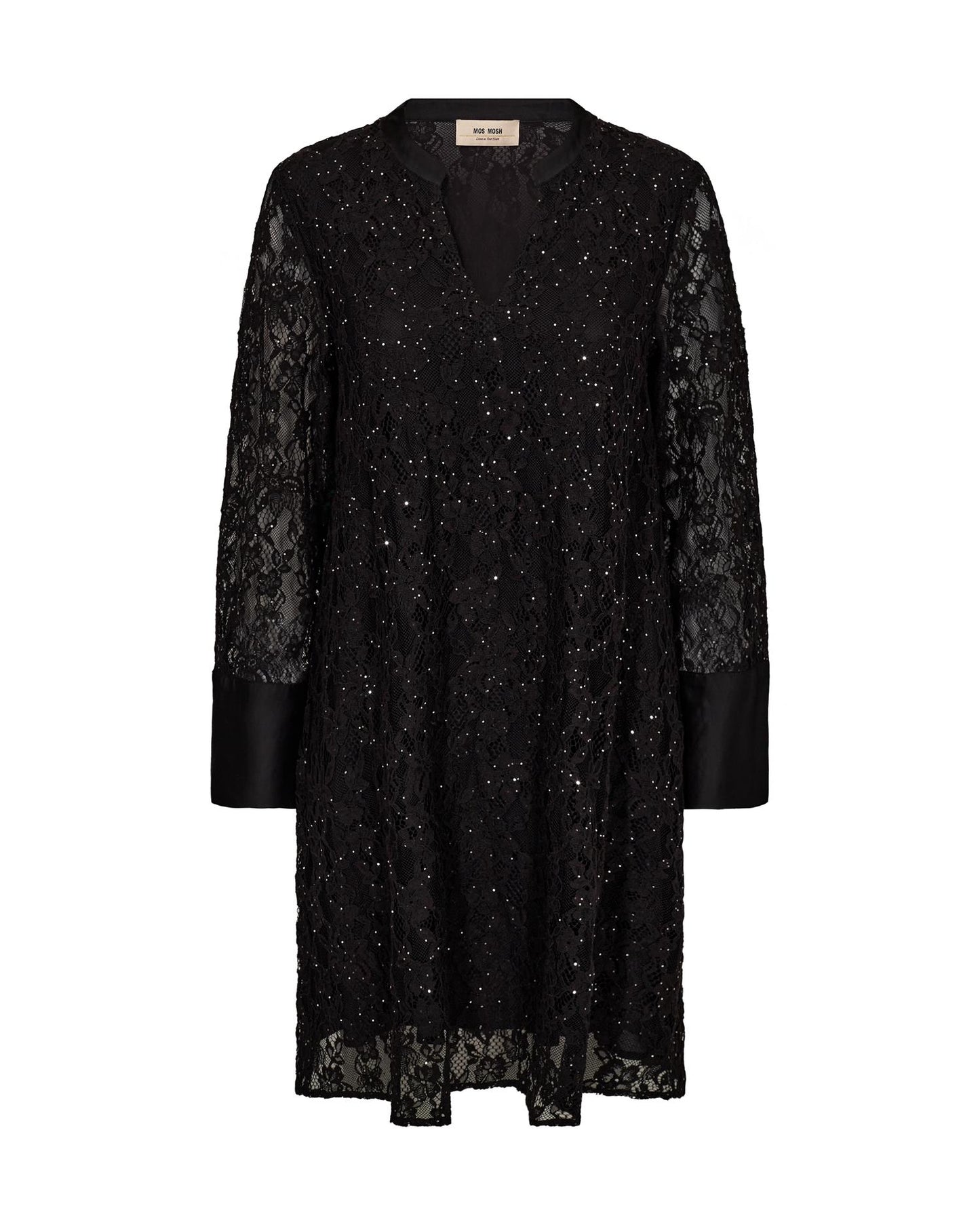 Mos Mosh Yeni Lace Sequin Dress Black