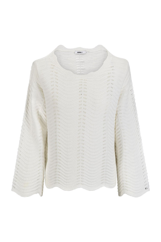 Katrin Uri The Wave Riviera Pullover White