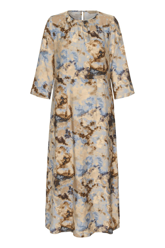 Culture Hizzy Greece Long Dress Brown/Blue