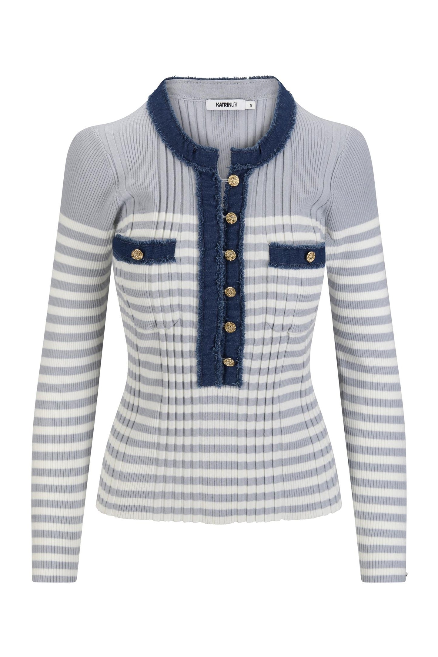 Katrin Uri LA Striped Pullover Lt.Blue Stripe