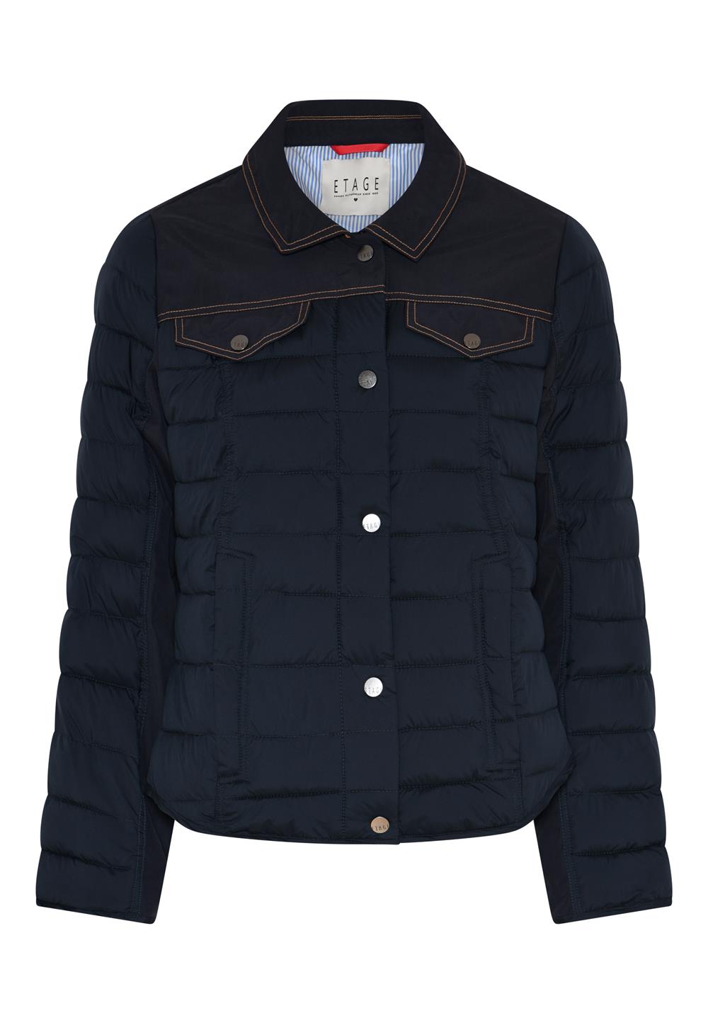 Cero & Etage Padded Jacket Short Dark Navy