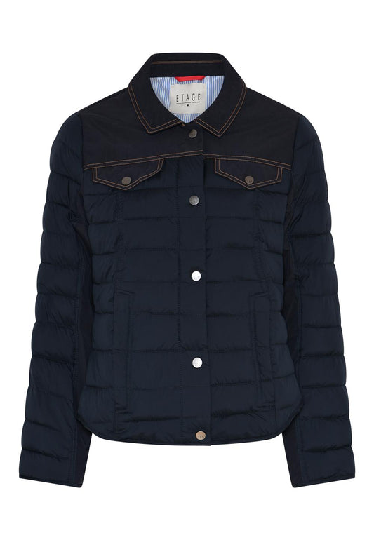 Cero & Etage Padded Jacket Short Dark Navy