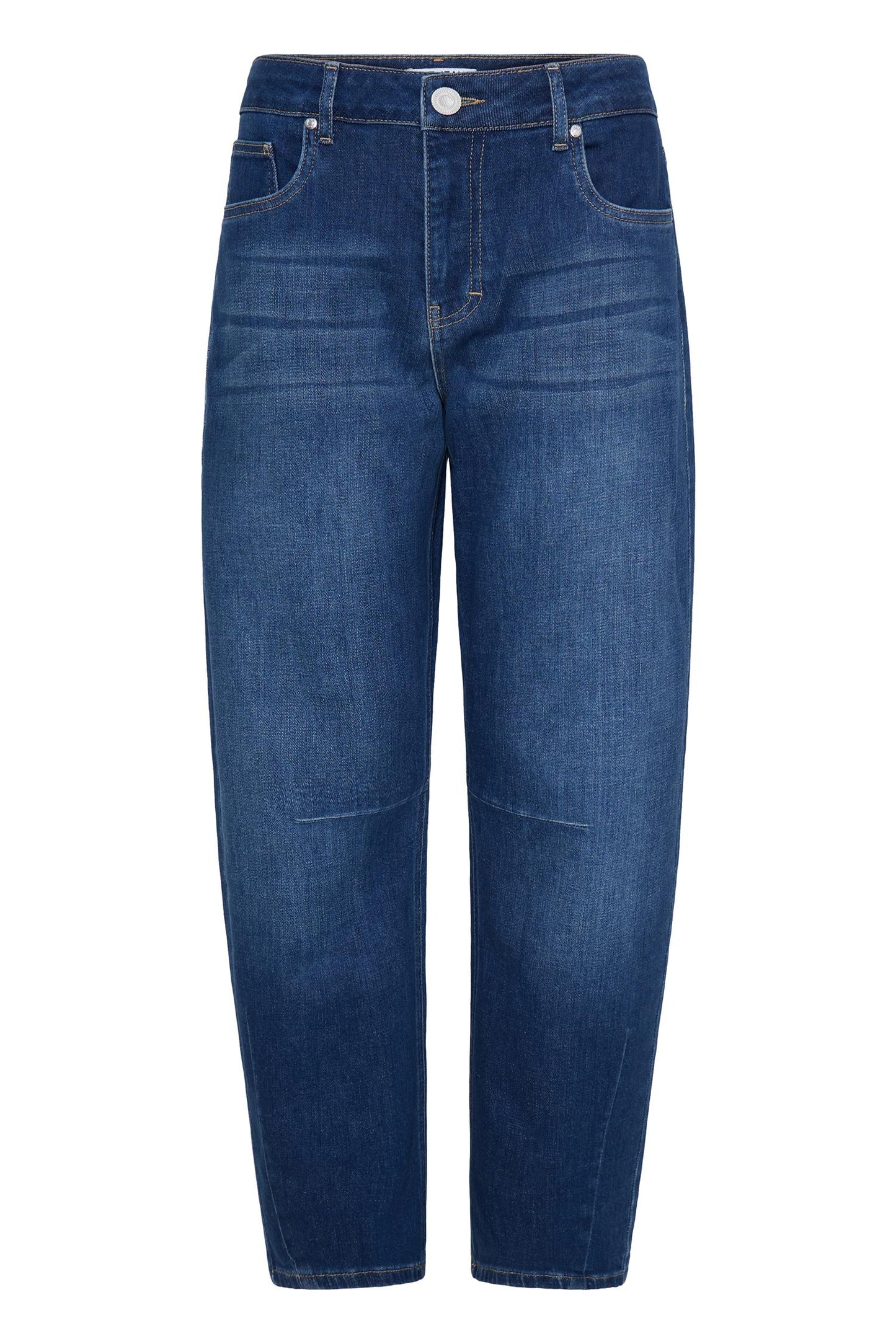 Pulz Anni HW Jeans Barrel Leg Dark Blue Denim
