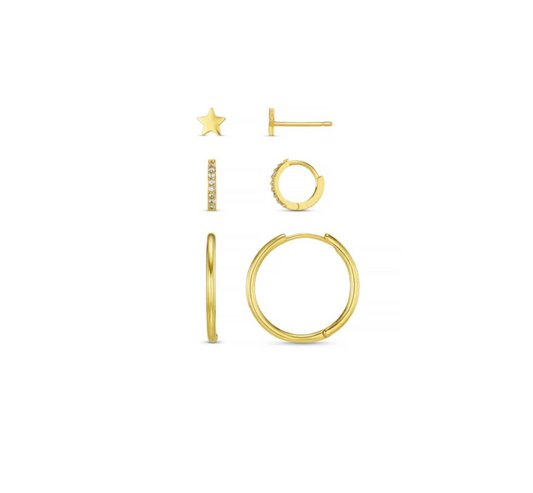 Orelia Star & Mixed Hoop Stacking Set