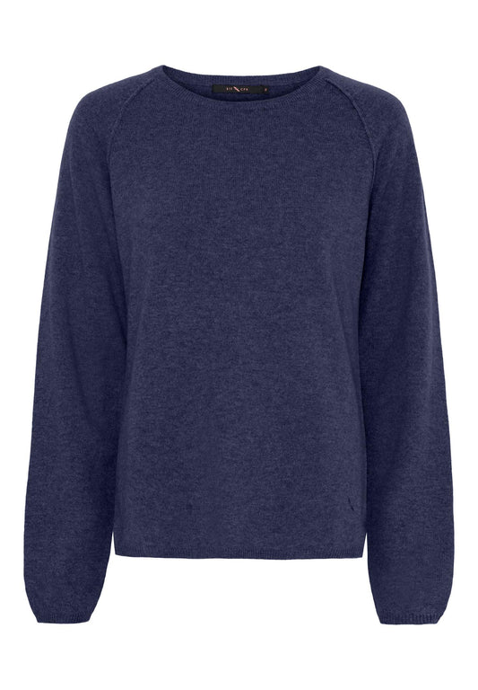 Notyz Cashmere Pullover Midnight Blue Melange