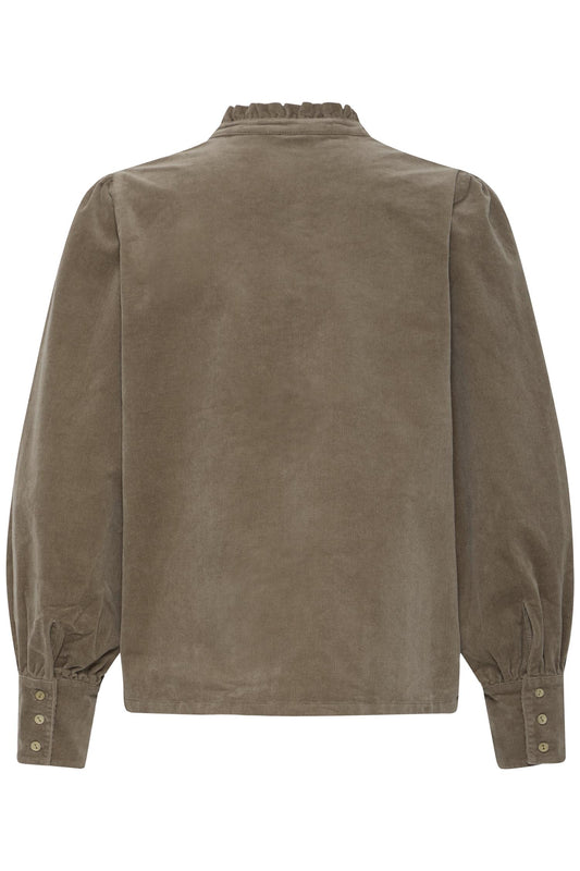 Pulz Sally Feminin LS Shirt Walnut