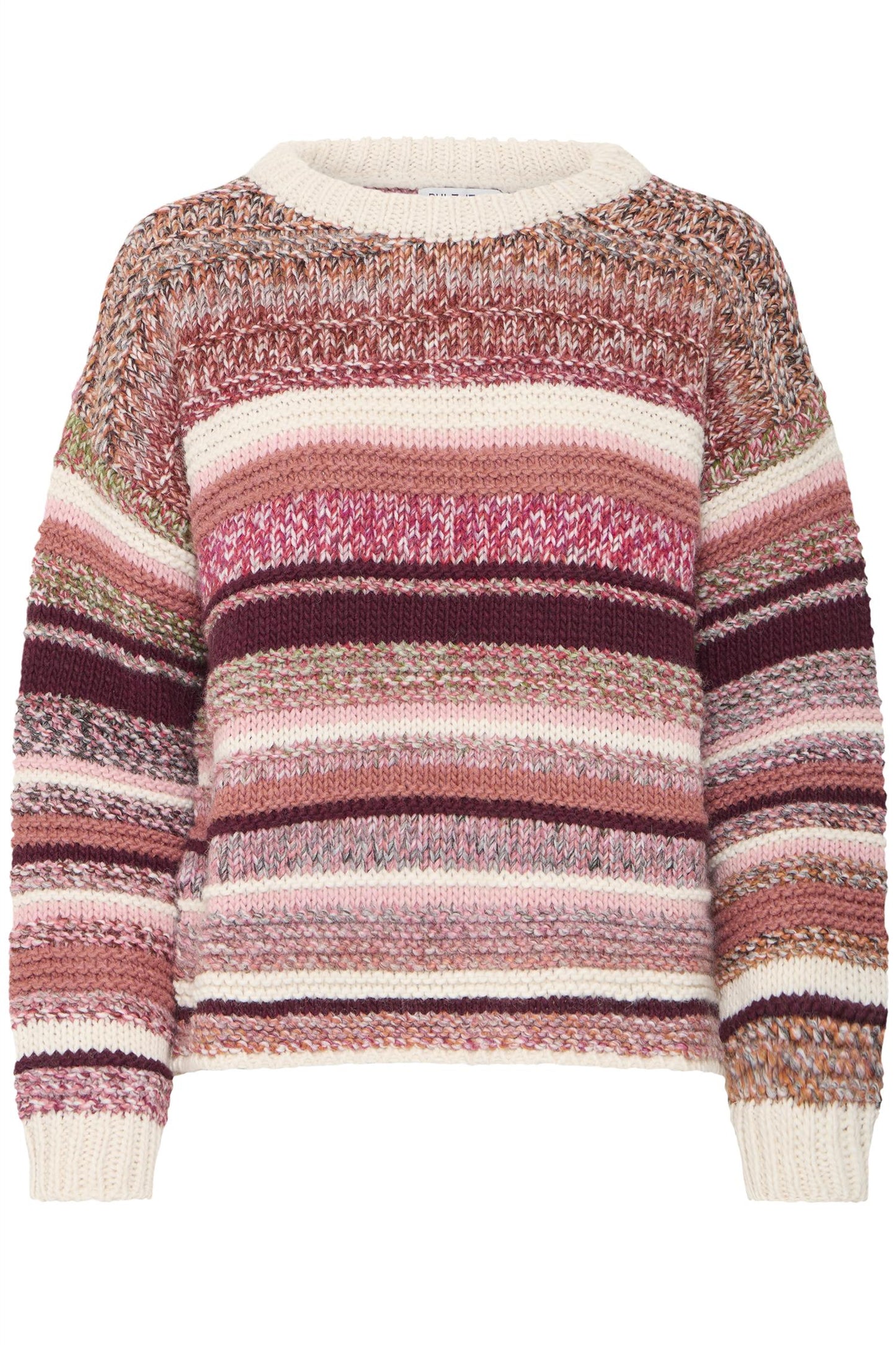 Pulz Rani LS Pullover Rose Knitted Stripe