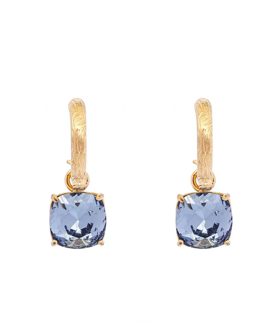 Farmhouse Camilla Øhrling Carla Swarovski Earrings Denim Blue