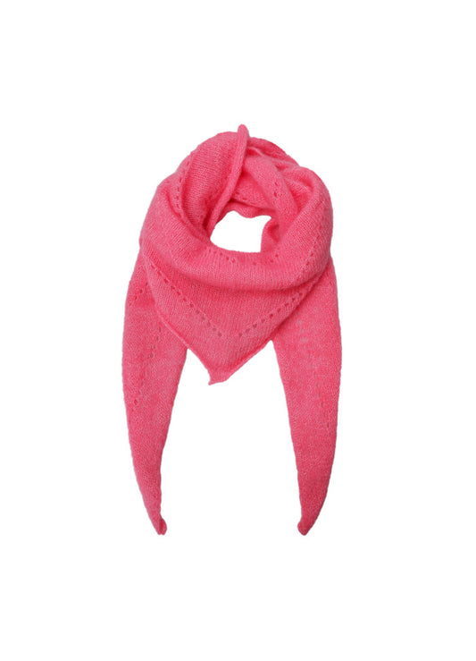 Black Colour Dell Knitted Mini Scarf Raspberry