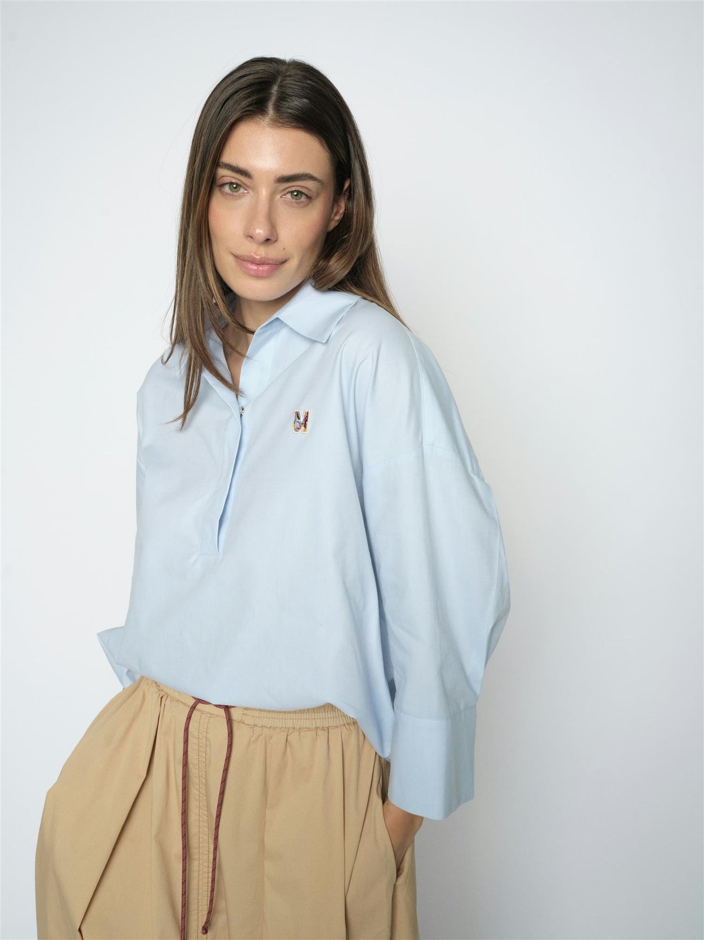 Mos Mosh Britze Cam Cotton Blouse Skyway