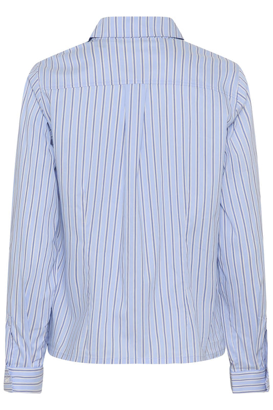 Culture Art Fitted Shirt Blue Stripe