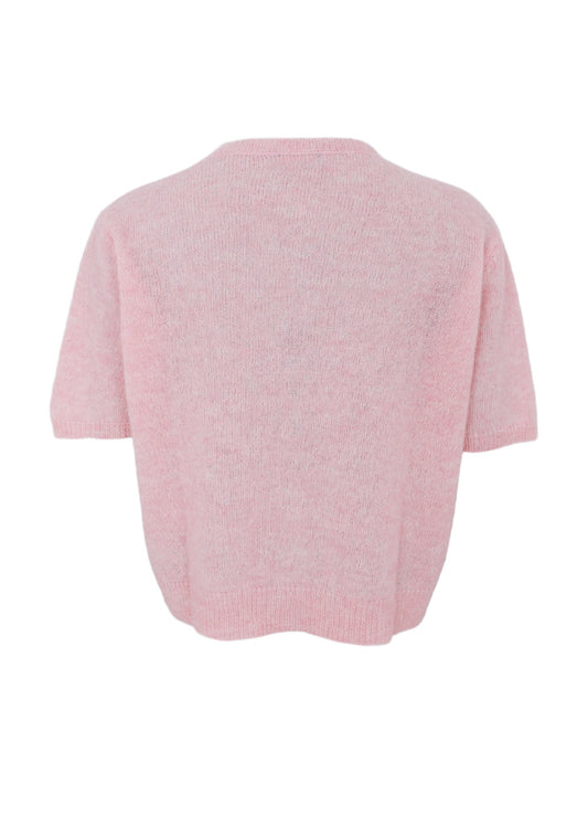 Black Colour Dell SS Cardigan Rose
