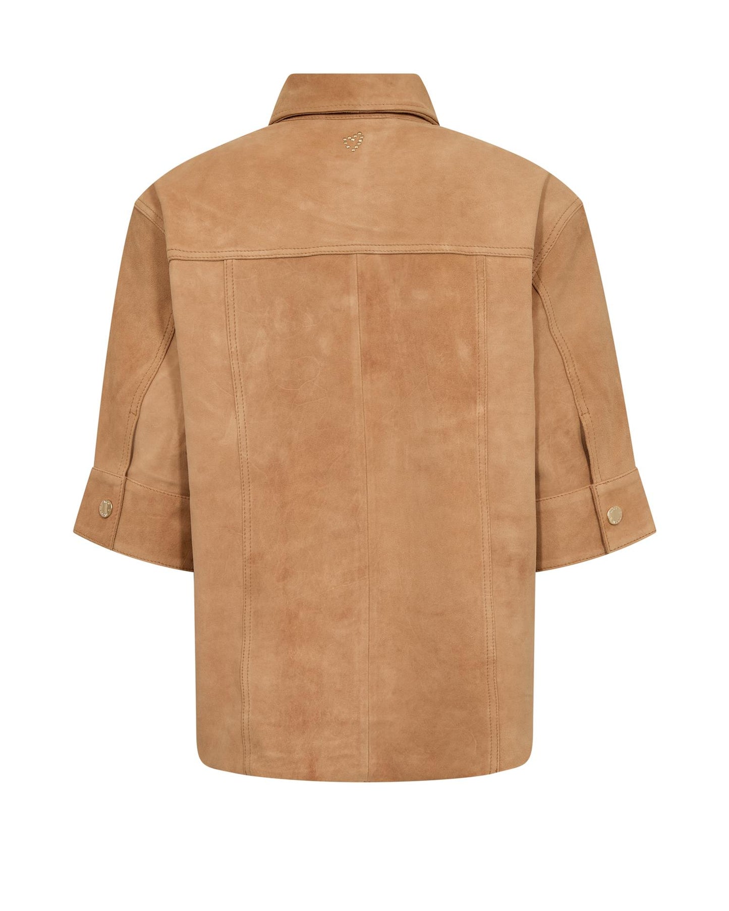 Mos Mosh Sigga SS Suede Shirt Tan