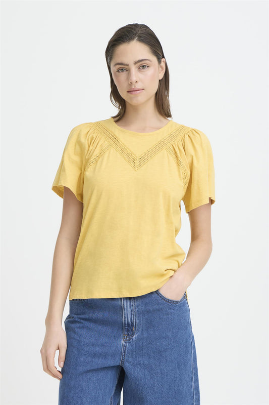 Pulz Bianca Wing T-shirt Ochre