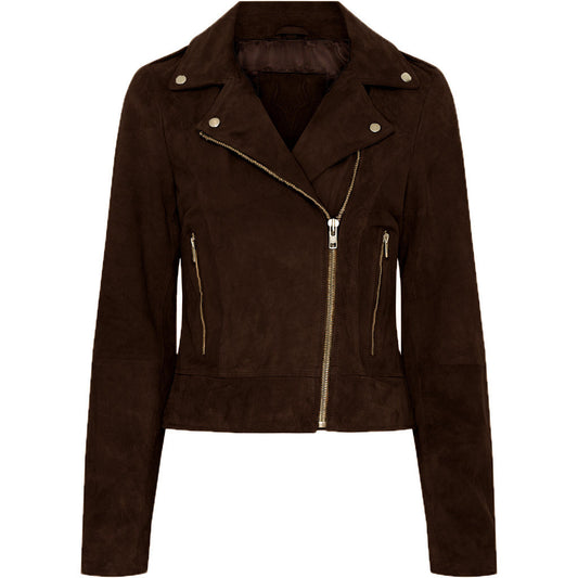Notyz Biker Jacket New Suede Dark Chocolate