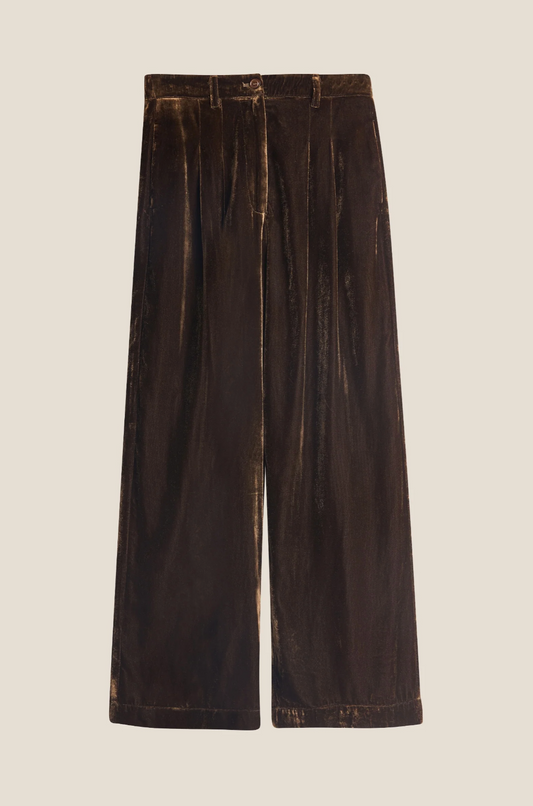 Line of Oslo Ursula Trouser Velvet Brown