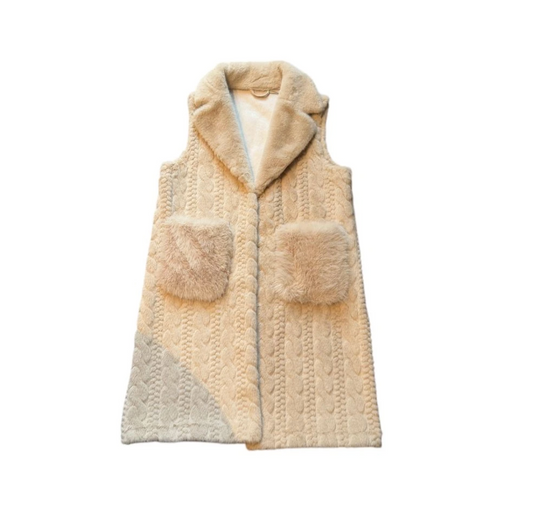 Noma Aspen Fuskepels Vest Lys Beige
