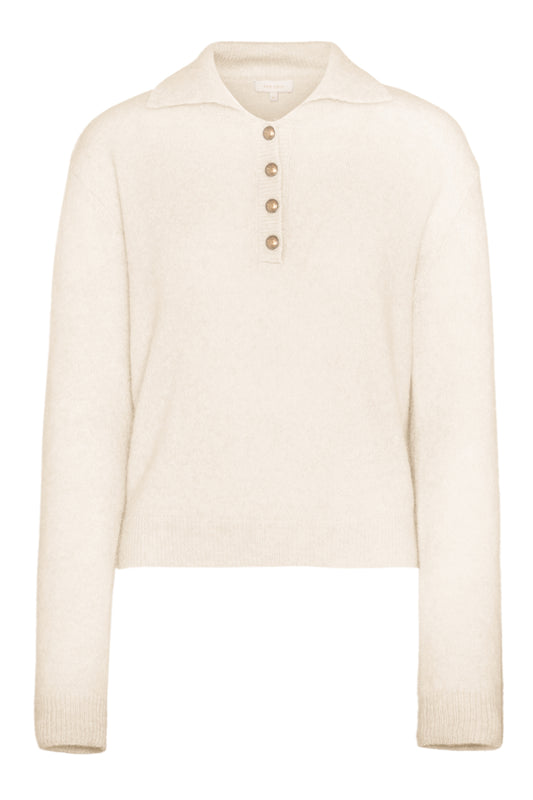 Rah Oslo Sweater w/Collar Ivory