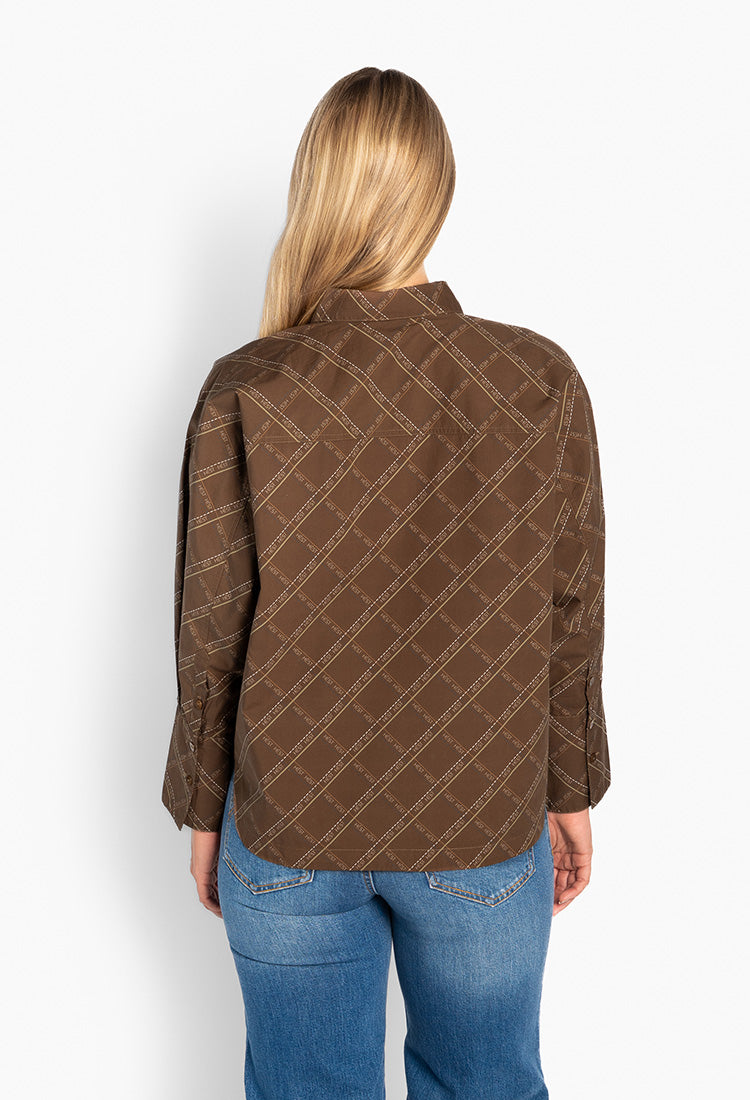 HÉST HEST Senna Printed Shirt Brown
