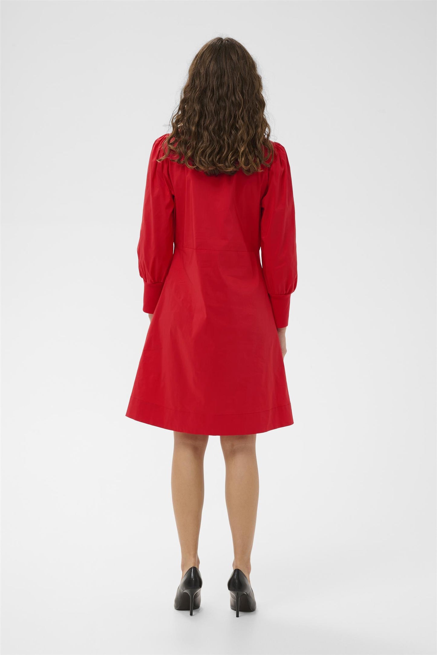 Culture Kiea Antoinett Rib Dress Fiery Red