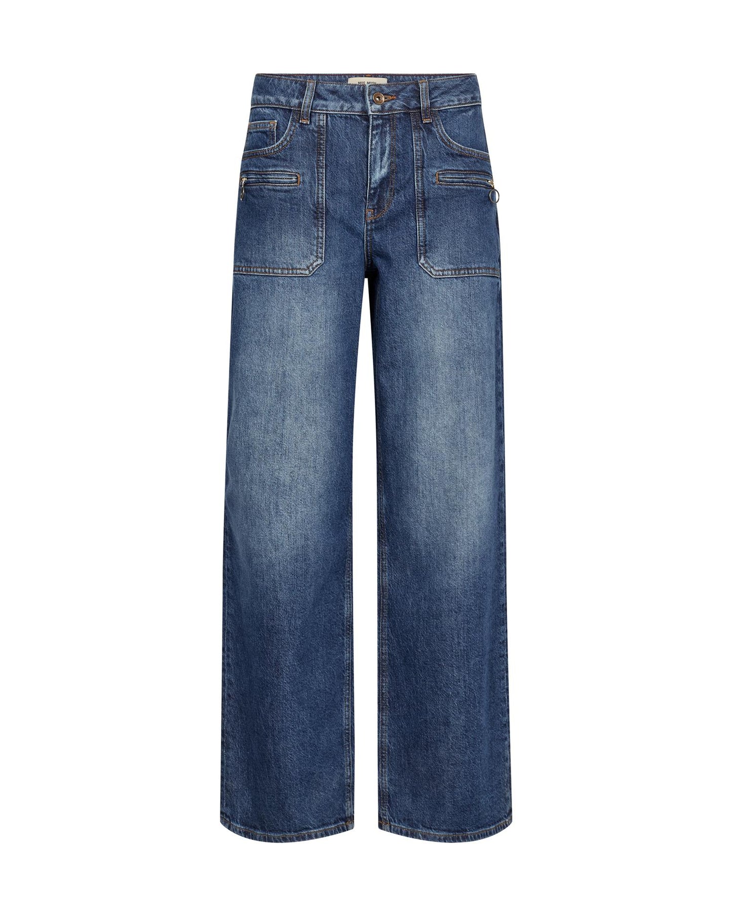 Mos Mosh Dara Zip Jeans Dark Blue