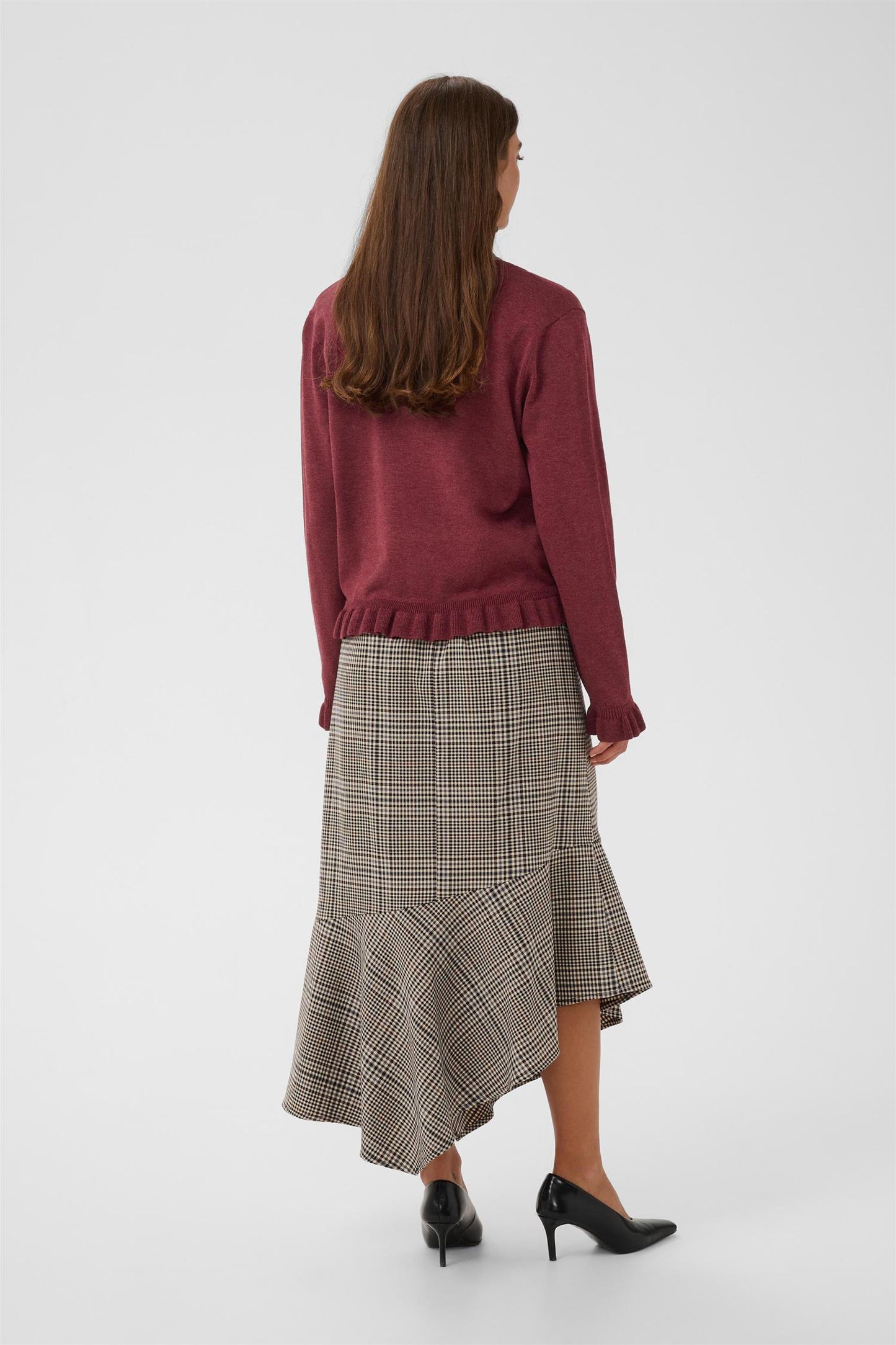 Culture Clare Annemarie Frill V-neck Chocolate Truffle