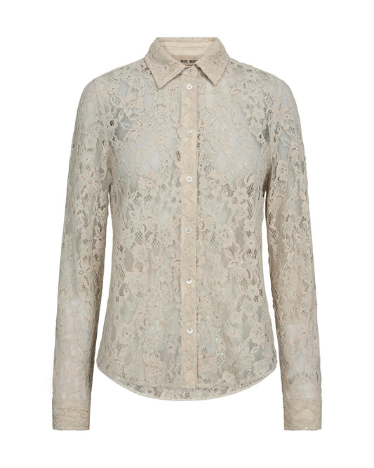 Mos Mosh Kether Lace Sequin Shirt Summer Sand