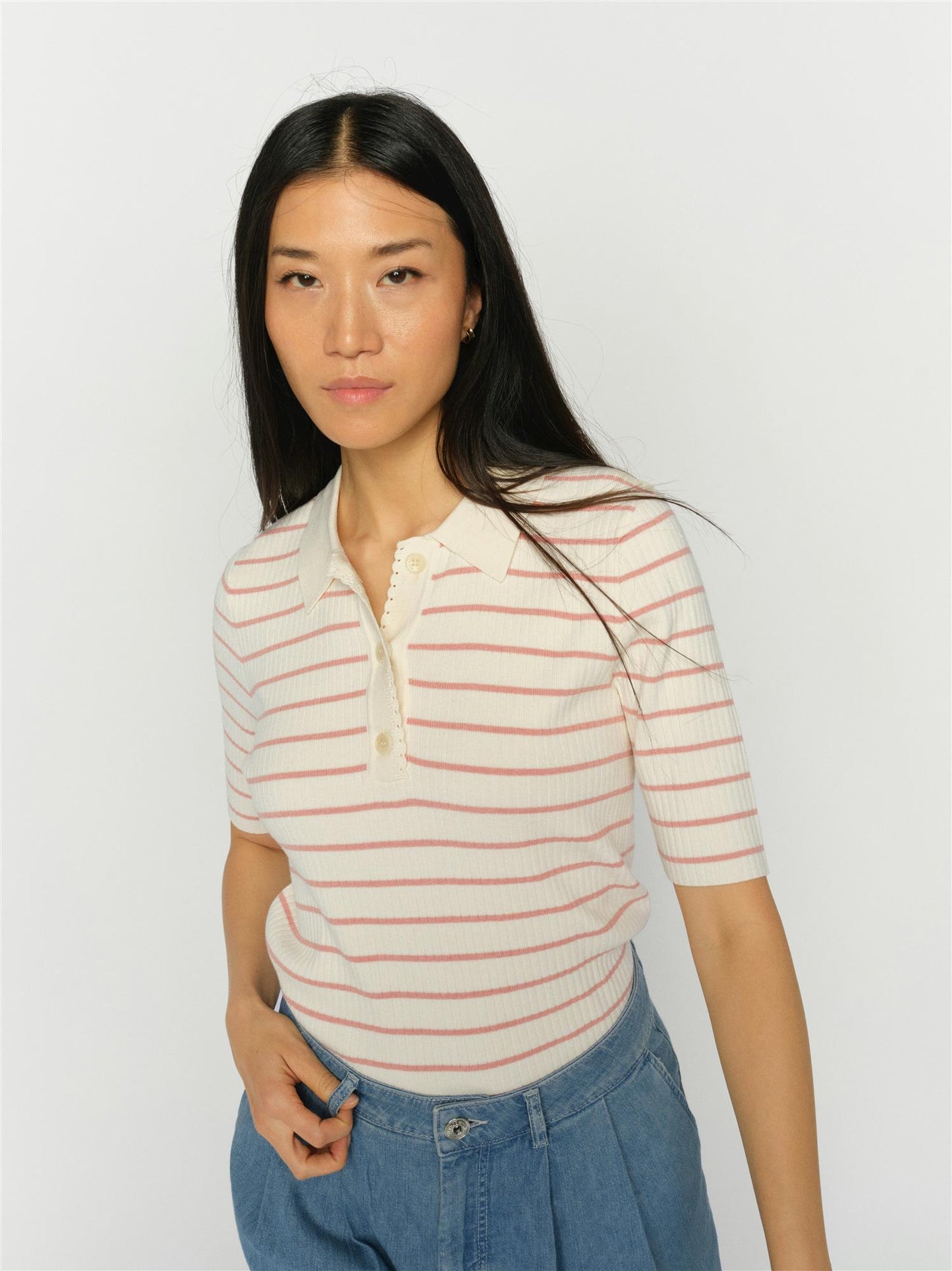 Mos Mosh Caliz Stripe Knit Peachy