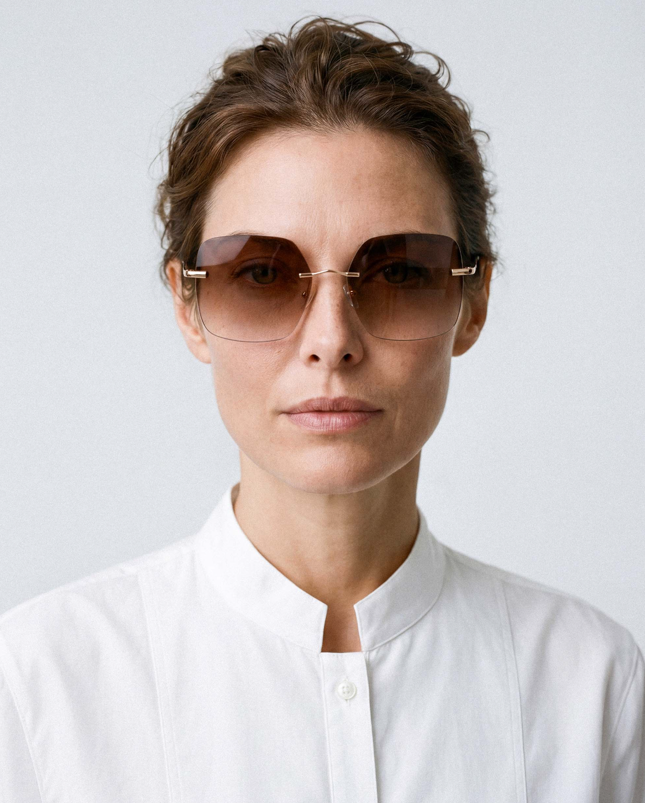 Glas Eyewear Billie Sunglasses Rimless Gold