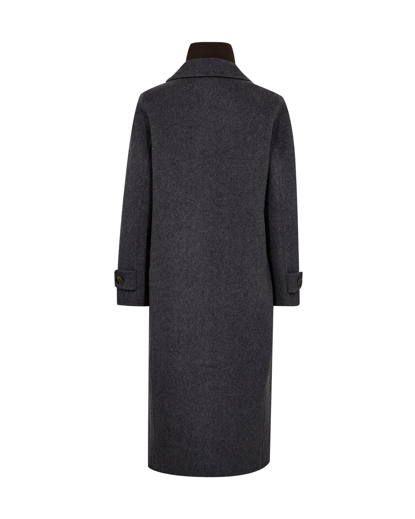 Mos Mosh Alva Loisa Mock Neck Coat Antracite