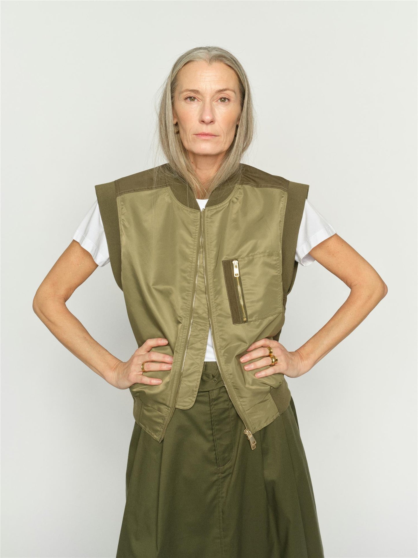 Mos Mosh Jovo Neola Waistcoat Olive Night