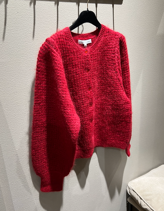 Dear Dharma Sara Cardigan Cherry