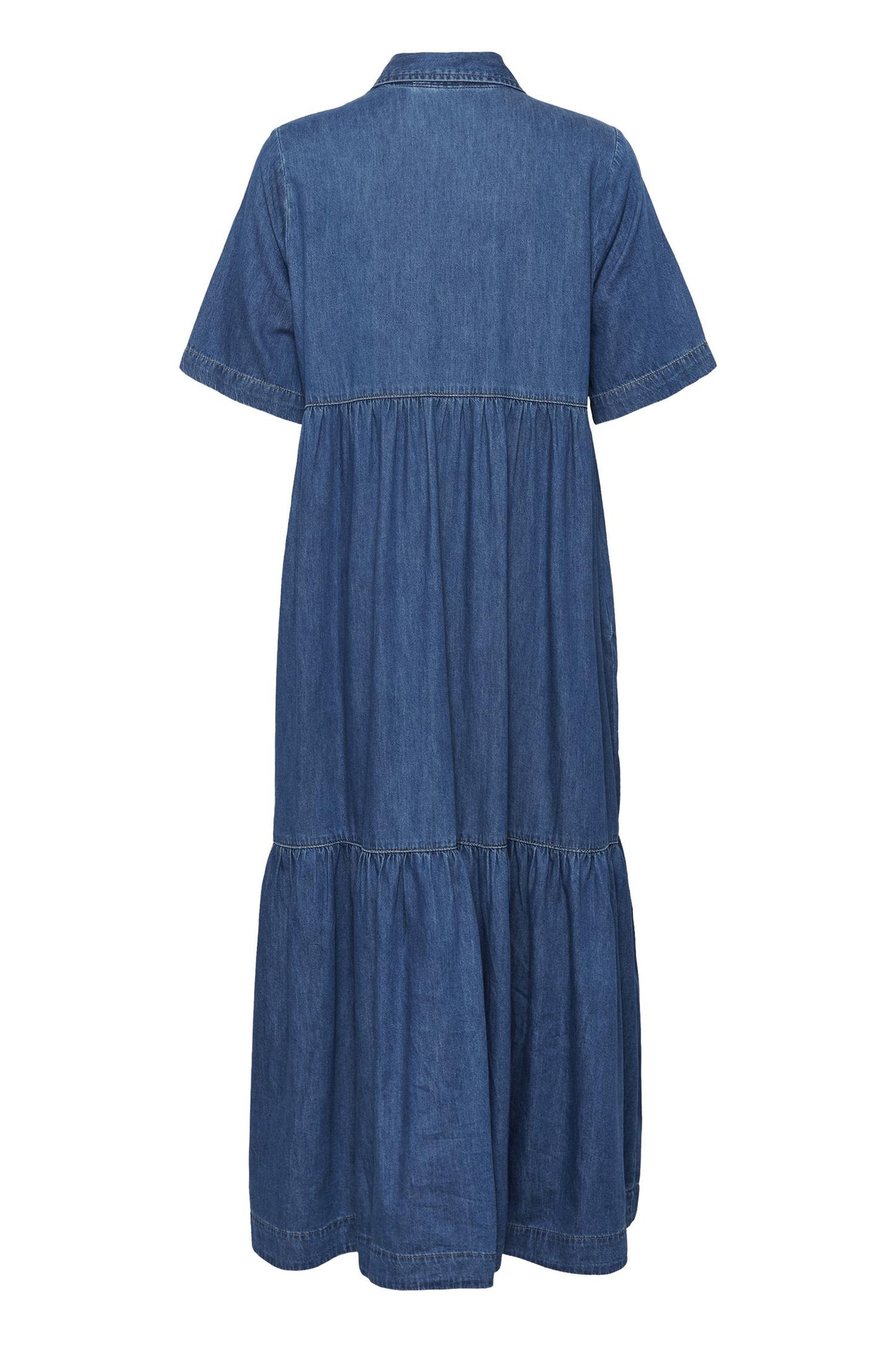 Culture Mona Arpa Long Dress Dark Blue Wash