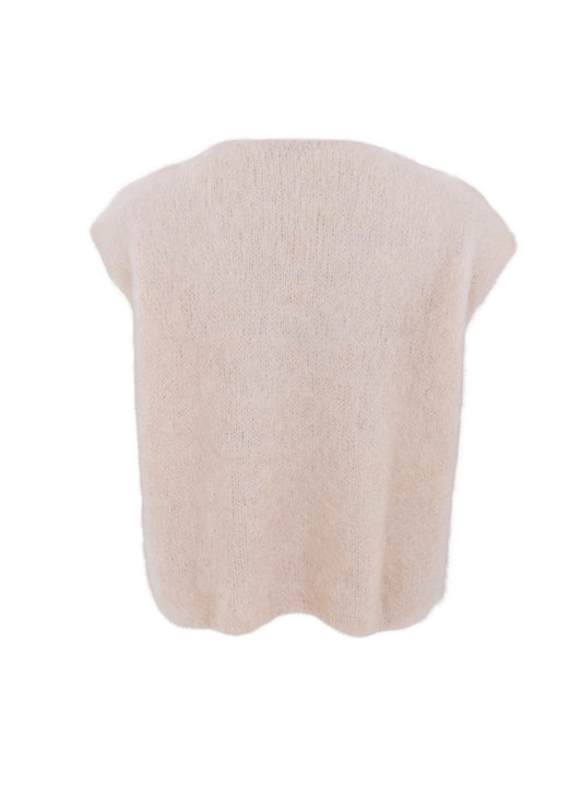 Black Colour Bjoerk Pullover Vest Latte