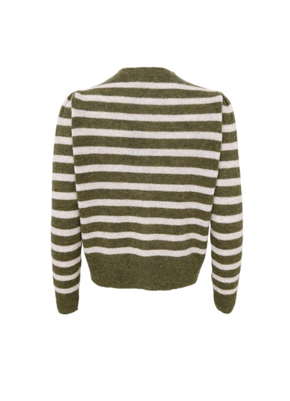 Black Colour Dell Puff Cardigan Army