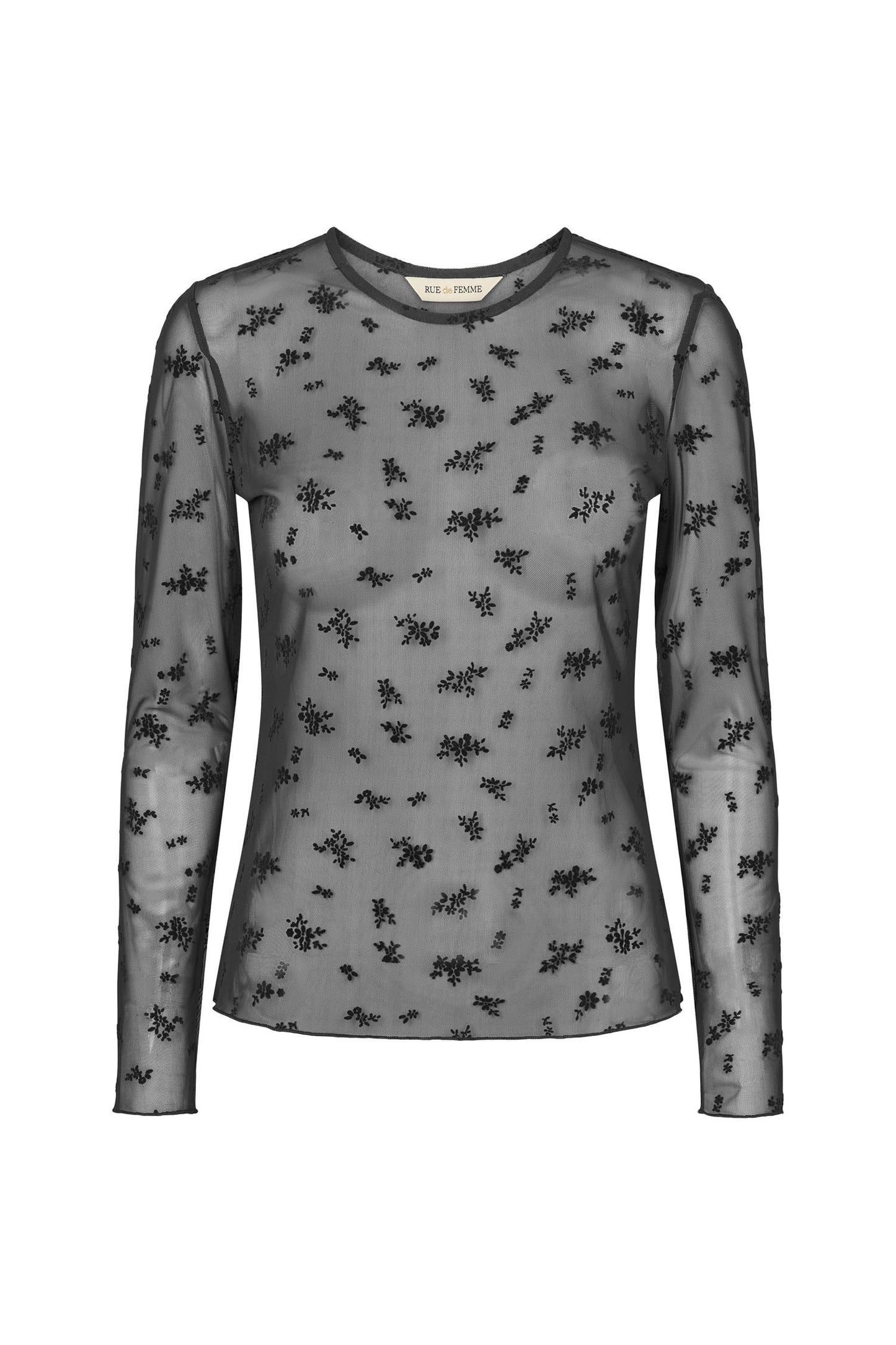 Rue de Femme Round Neck Blouse Black
