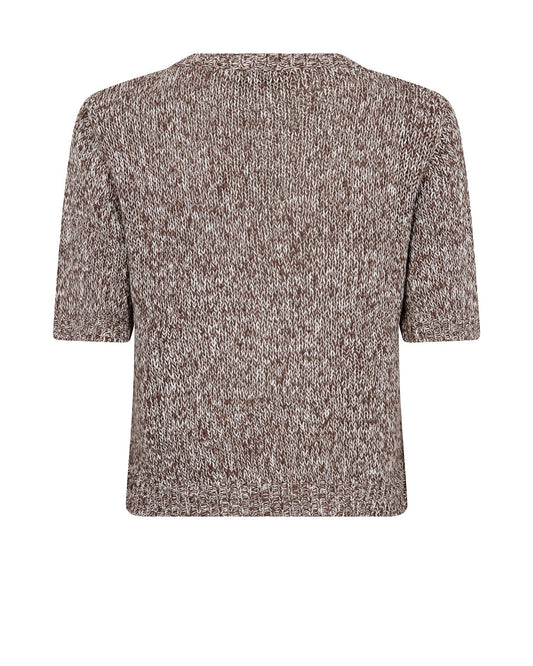 Mos Mosh Elio SS Knit Cardigan Coffee Quartz