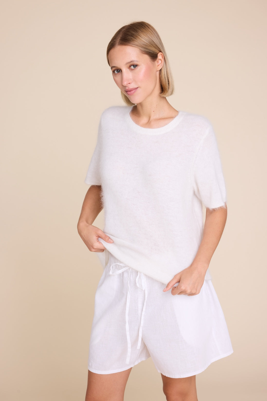 Line of Oslo Boy Friend Linen White