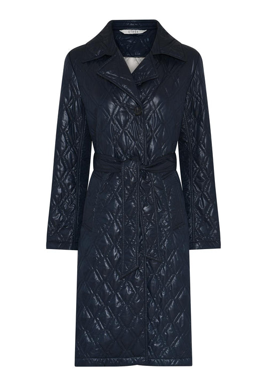 Cero & Etage Quilted Trenchcoat Navy