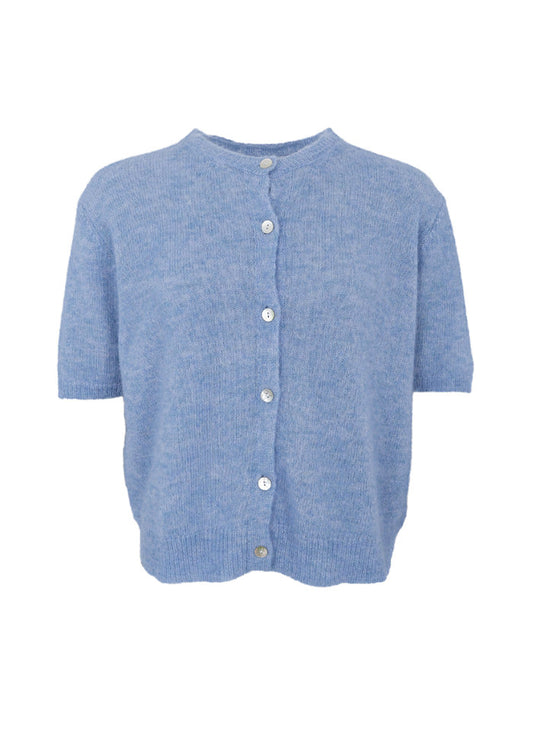Black Colour Dell SS Cardigan Lt Blue