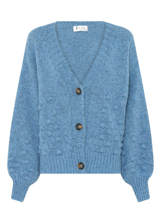 Tif Tiffy Jaggy Cardigan Blue Fog