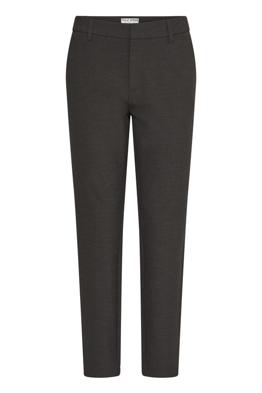 Pulz Bindy Melange HW Pant Ankl Skinny Espresso Melange