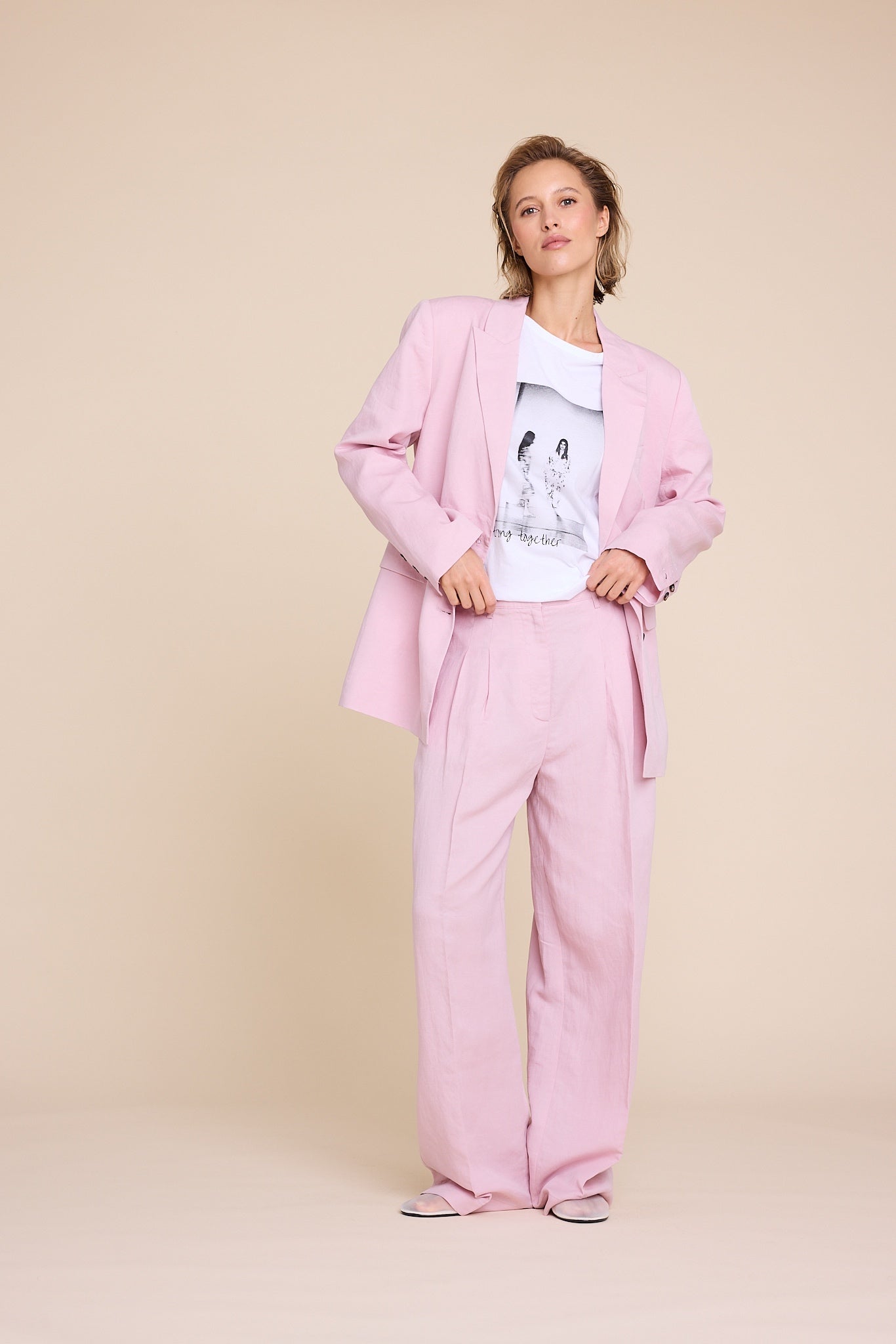 Line of Oslo The Kid Linen Pink