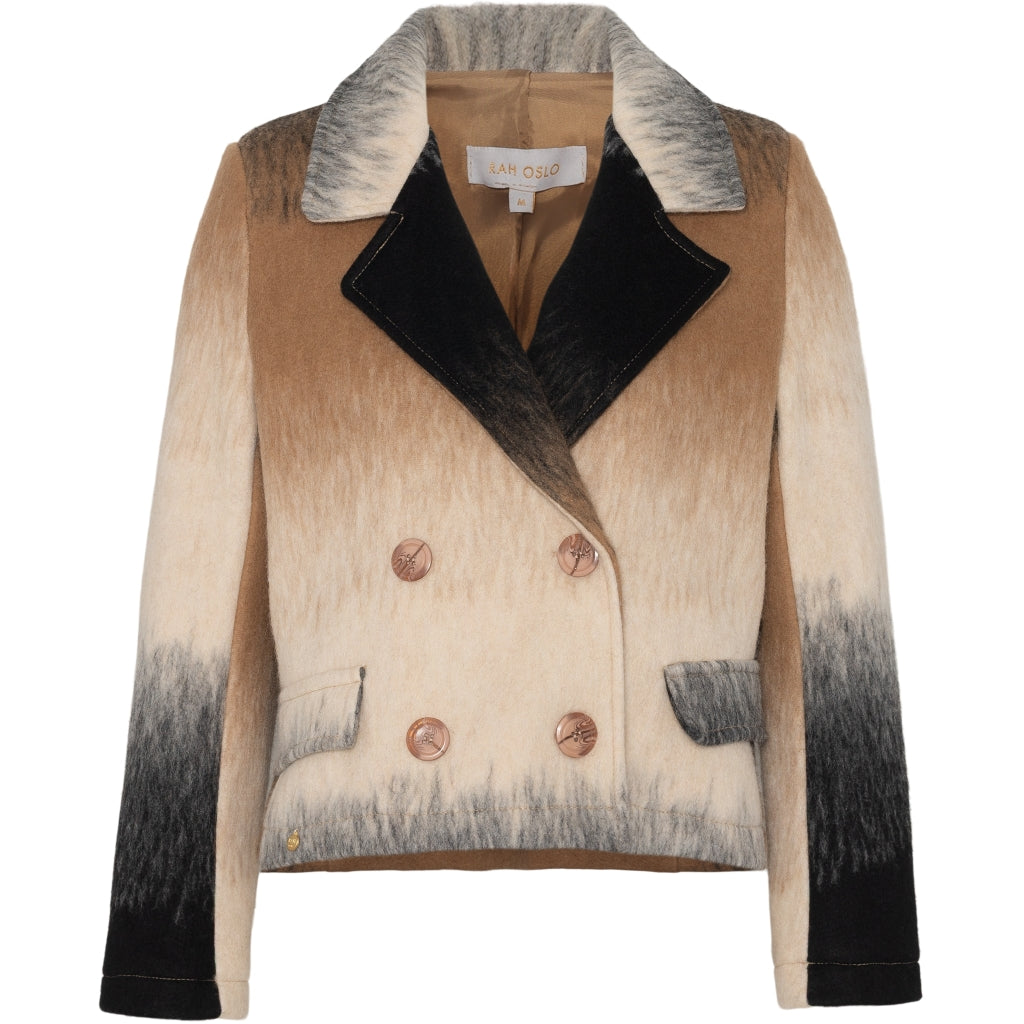 Rah Oslo Short Wool Coat Tricolor