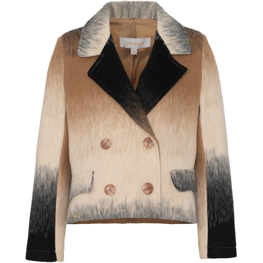 Rah Oslo Short Wool Coat Tricolor