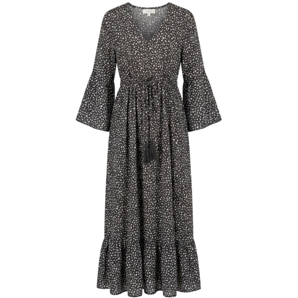 Rah Oslo Maria Long Dress Brown Dot